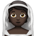 👰🏿 person with veil: dark skin tone display on Apple